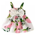 thumbnail image 1 of Jandel 1-4t Dresses for Girls Birthday Outfit for 1-4 Year Old Girl Summer Baby Girl Cute Fruit Pattern Bow Sleeveless Dress Toddler Overall Dress Casual Toddler Sundress Outfits, 1 of 1