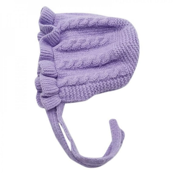 Jandel Baby Beanies Baby Girl Winter Hat Unisex Newborn Hat Beanies for Baby Boy 6m-5t Winter Baby Girls Toddler Solid Print Hats with Ruffle Design Infant Casual Caps Headwear Hat