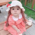 thumbnail image 1 of Jandel Baby Girls Winter Warm Cute Hat Handmade Twist Ear Protection Wool Hat Kids Children Clothing Headwear Cap 2-4 Years Old, 1 of 5