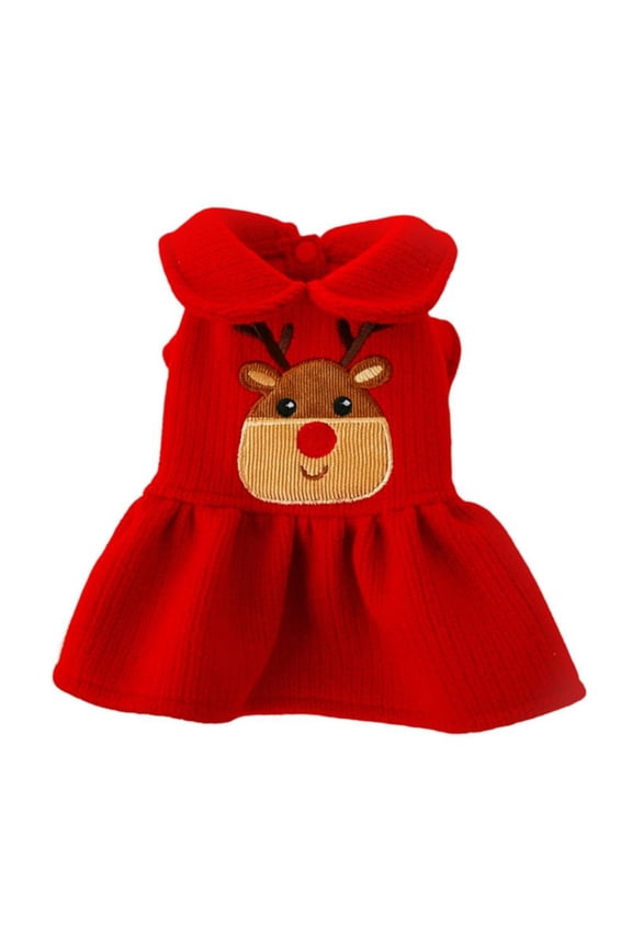 Jandel Christmas Small Dog Sweaters Female Girl Warm Sweaters Skirt Warm Dog Princess Dress Clothes Dachshund Chihuahua Corgi