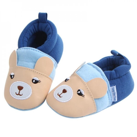 Jandel Newborn Shoes for Boys Toddler Shoes Baby Boy Shoes 0-18m Infant Baby First Walkers Kids Shoes Unisex Toddler Rubber Bottom Shallow Baby Boy Girl Cute Cotton Shoes
