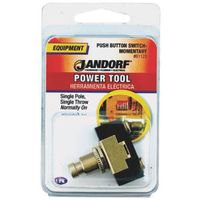 Jandorf 61122 15 Amps Single Pole Push Button Power Tool Switch Black/Silver