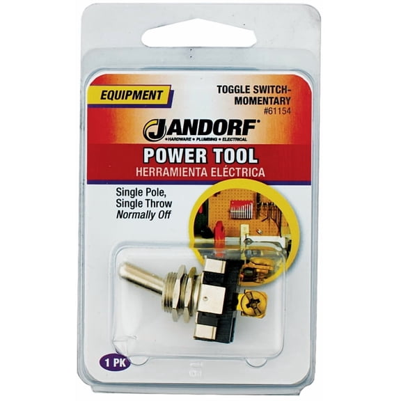 Jandorf 15 amps Single Pole Toggle Power Tool Switch Silver 1 pk