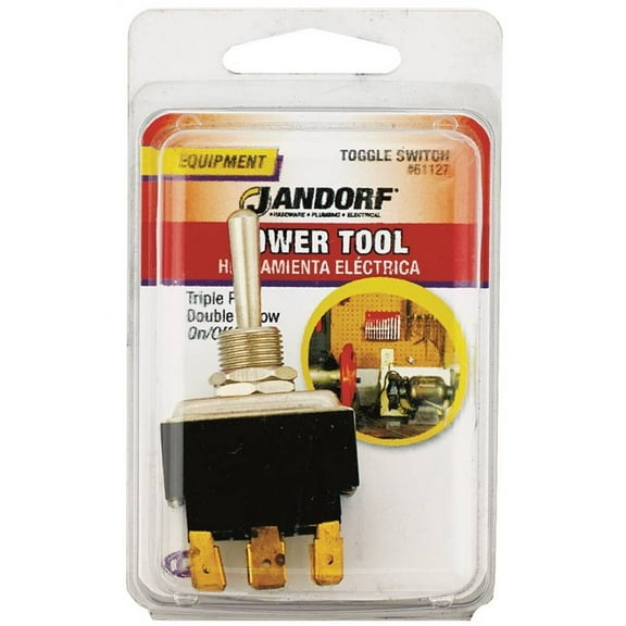 Jandorf  24 amps Three Pole  Toggle  Power Tool Switch  Black  1 pk