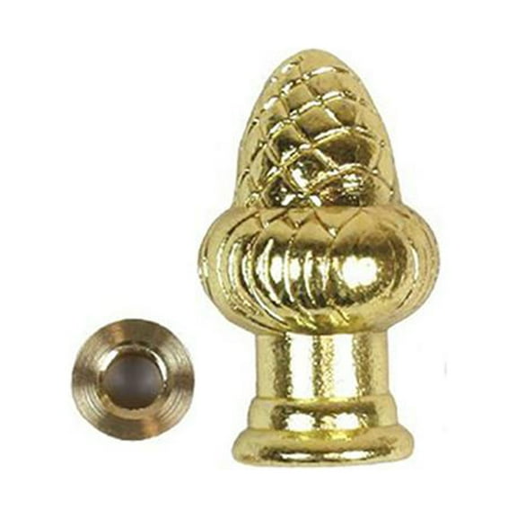 Jandorf 60104 Lamp Finial, Acorn, Brass Finish, 1.5-In. - Quantity 6