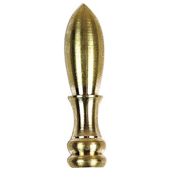 Jandorf 60106 Lamp Finial, Bullet, Solid Brass, 2-In. - Quantity 6