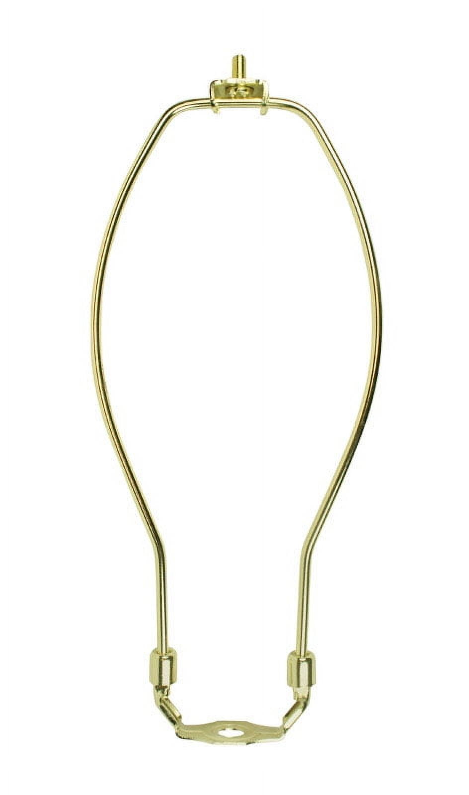 JANDORF 10 Inch Polished Brass Lamp Harp - Keeps Your Shade Secure & Protects Bulb
