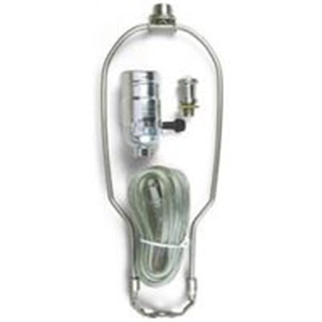 Brushed Pewter Silver Lamp Kit with 10" Harp
