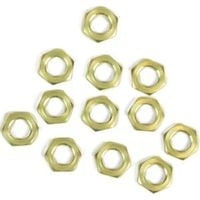 Jandorf 60169 Hex Nuts, 1/8", Brass, Pack-12