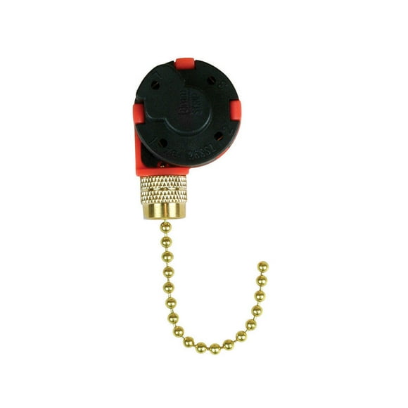Jandorf 60303 Pull Chain Switch, 250 V, 3 A, Brass