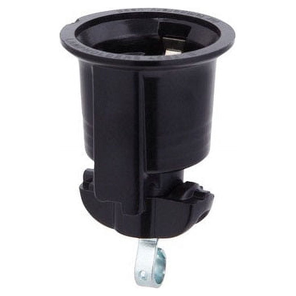 Jandorf 60449 Medium Base Attach-On Socket, Black, 250 Volt, Each ...