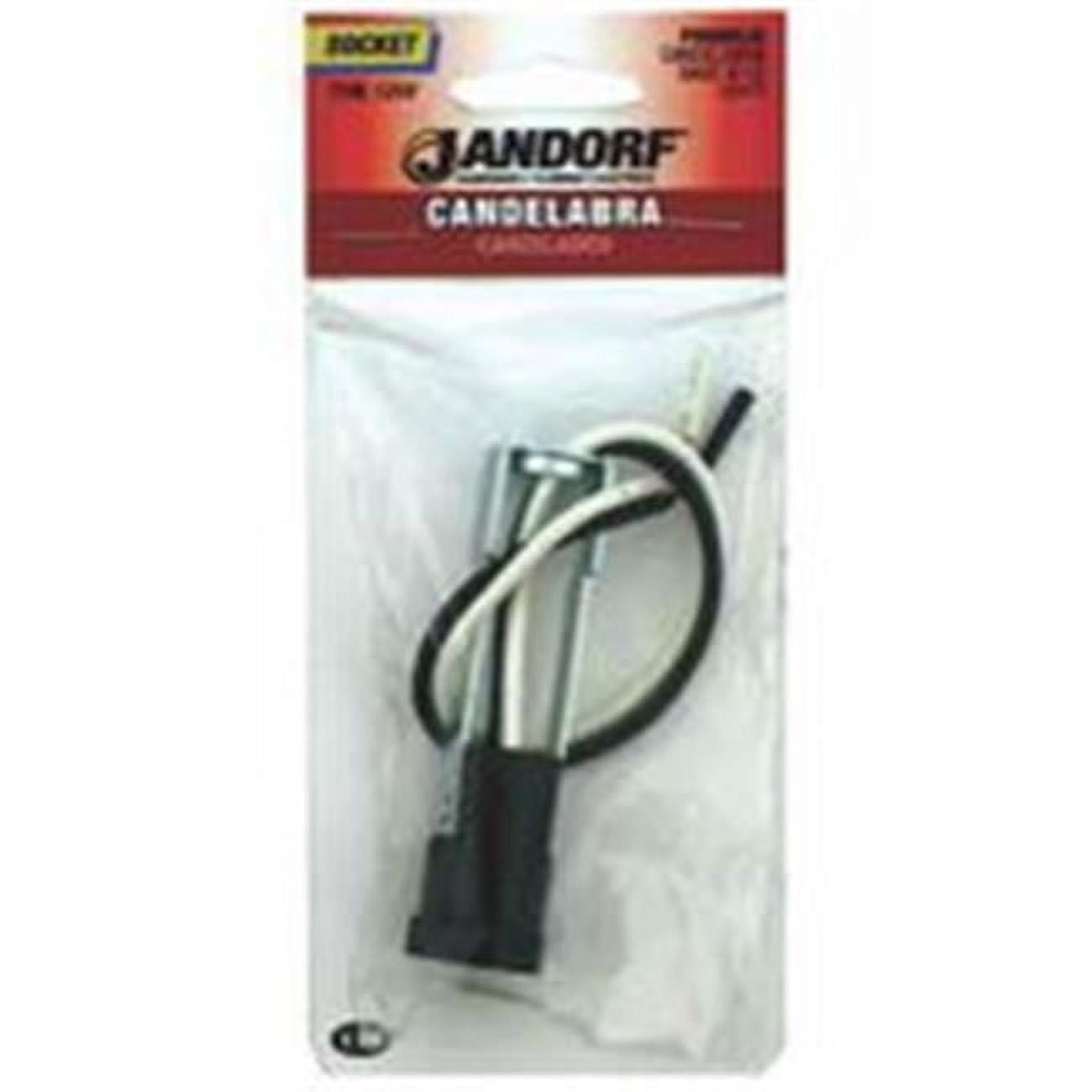 Jandorf 60472 Phenolic Candelabra Base Socket W/Double Leg Hickey