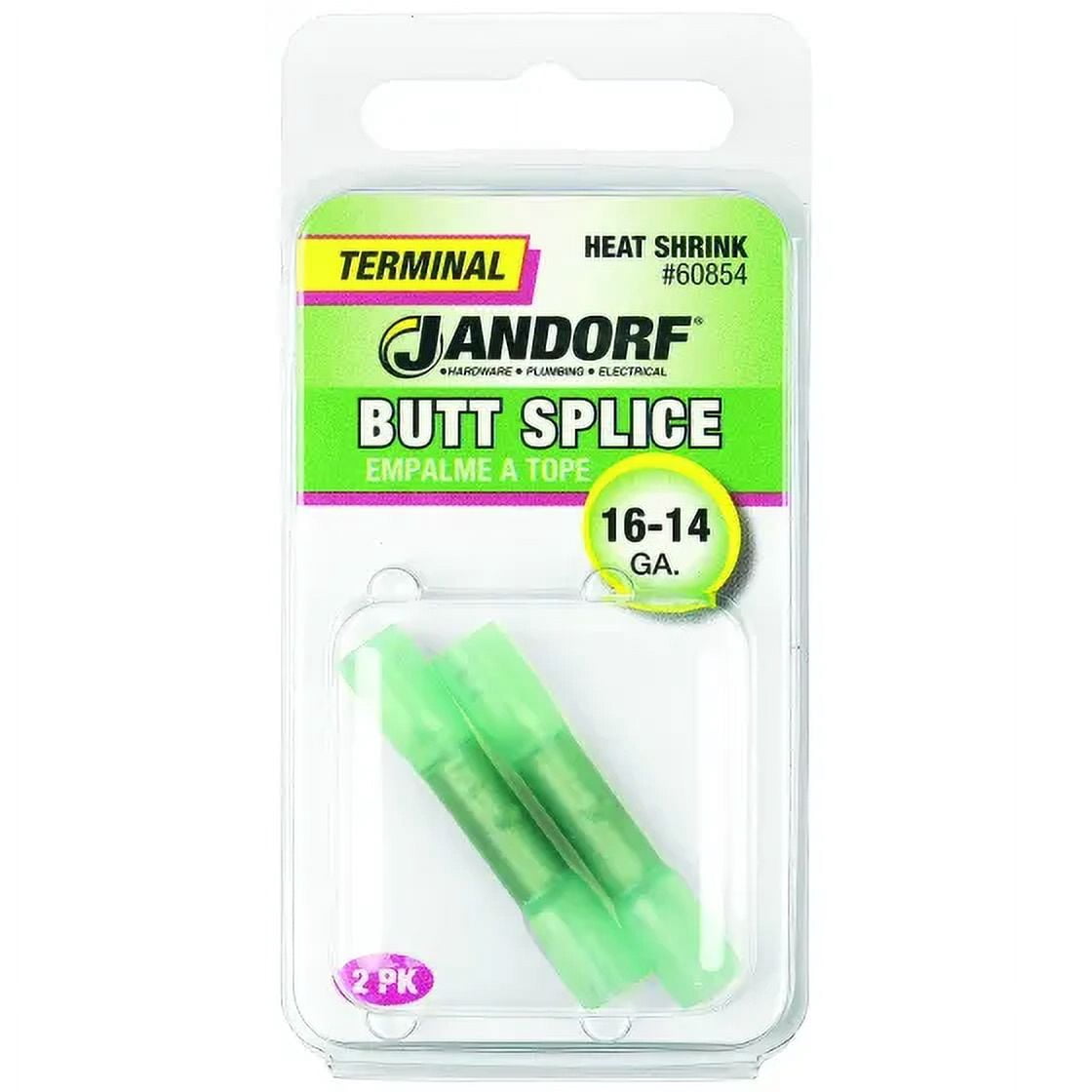 Jandorf 60854 Terminal Butt Splice Heat Shrink 16-14 Gauge, Each ...