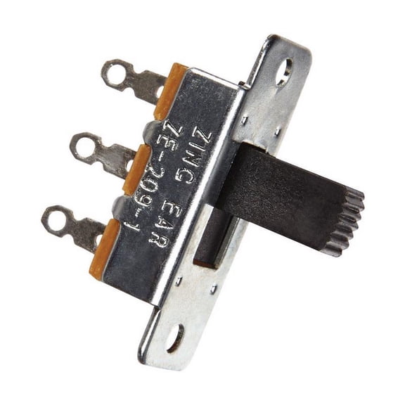 Jandorf 61022 6 Amps Single Pole Slide Appliance Switch Black/Silver