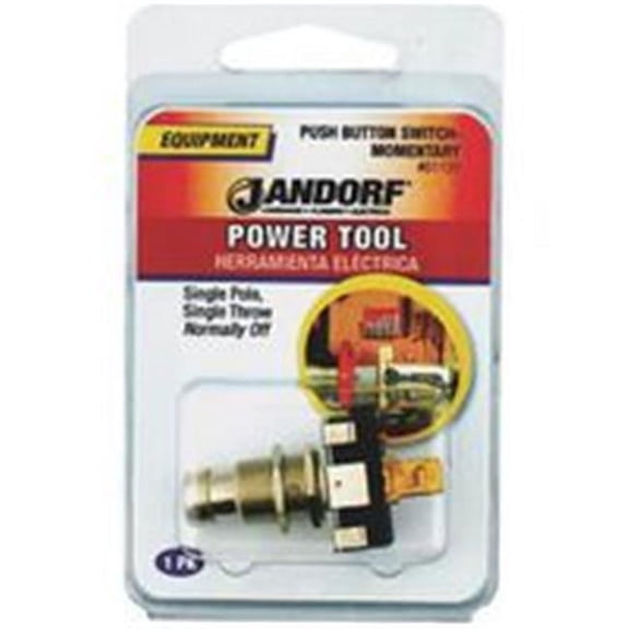 Jandorf 61120 15 Amps Single Pole Push Button Power Tool Switch Silver