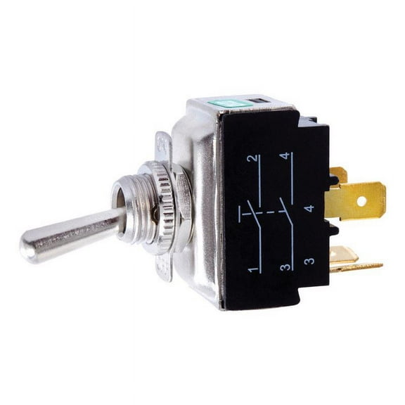 Jandorf 61131 DPST Toggle Switch, 15 Amp, 125 Volt