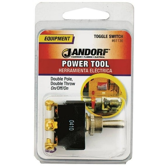 Jandorf 61136 20 Amps Double Pole Toggle Power Tool Switch Silver
