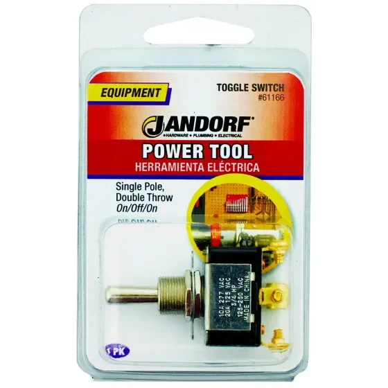 Jandorf 61166 Switch Toggle Single Pole Double Throw On/Off/On 3S, Each