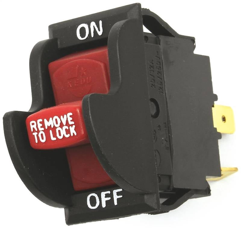 Jandorf 61314 SPST Rocker Switch with Lockout, 20 Amp, 125 Volt