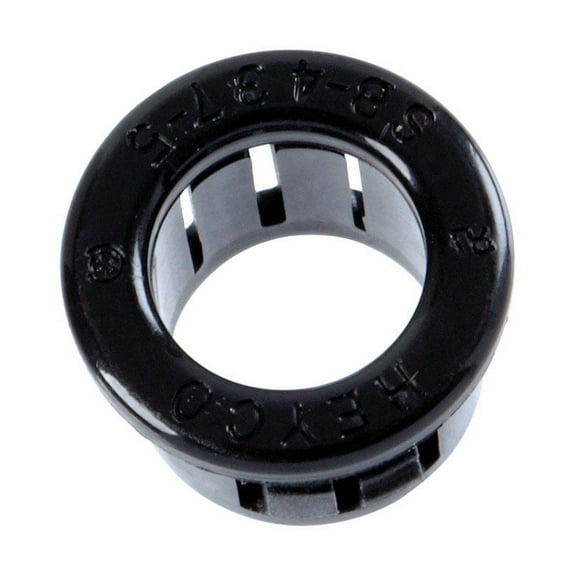 Jandorf 61442 Conduit Bushing, Nylon, Black, 5/16 in Dia Panel Hole, 0.406 in Thick Panel