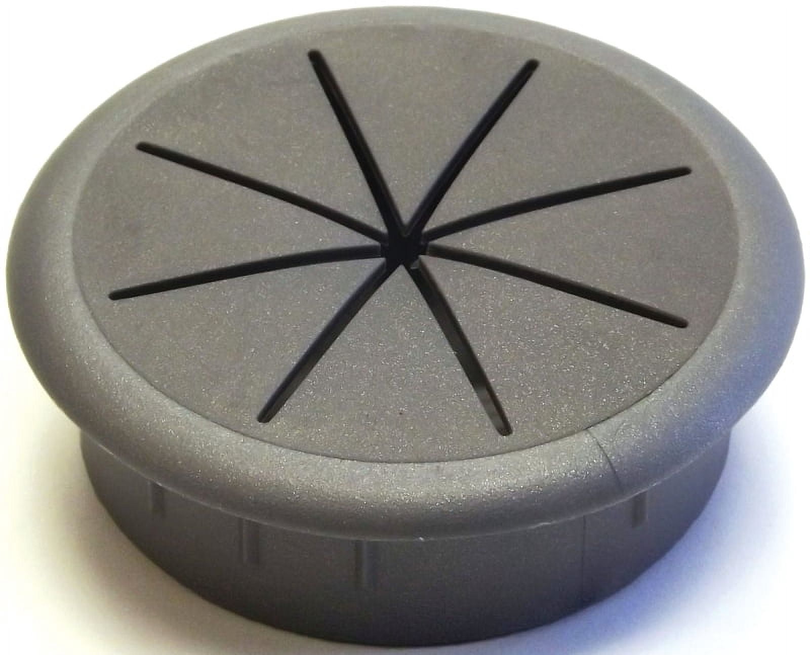 Jandorf Computer Grommet Gray Fits 2-3/8 In. Cut Out