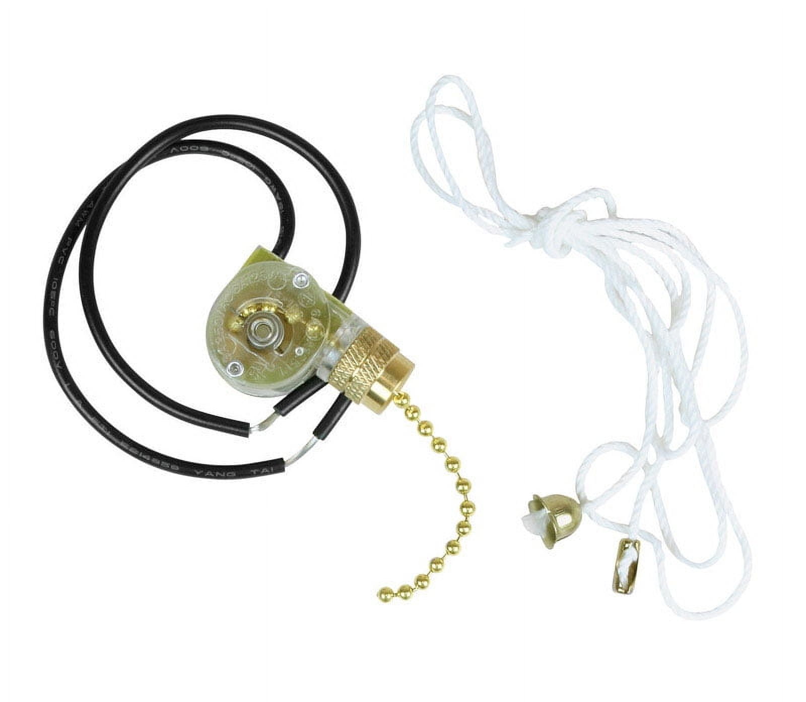 Jandorf Brass and Plastic Ceiling Fan Pull-Chain Switch