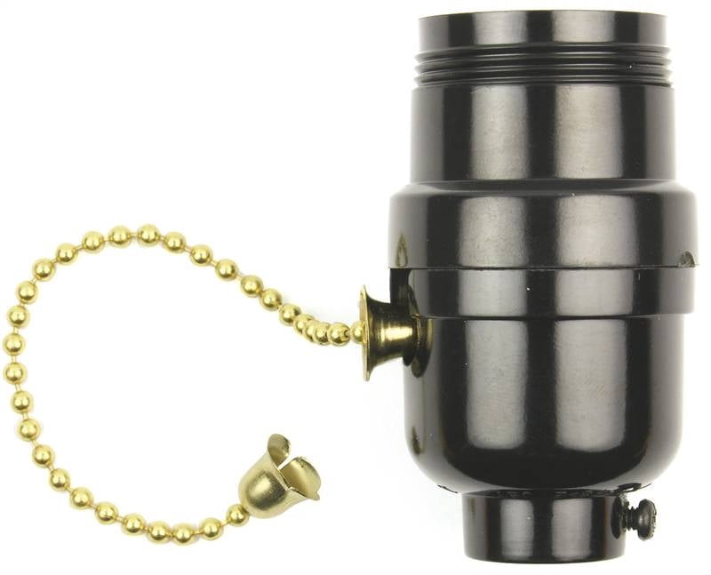 Jandorf Pull Chain Socket 250 volts Black 250 watts - Walmart.com