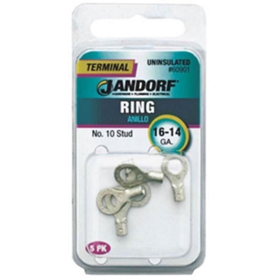 Jandorf Specialty Hardw 60901 Uninsulated Ring Terminal - 16-14 ga., 10 in. Stud