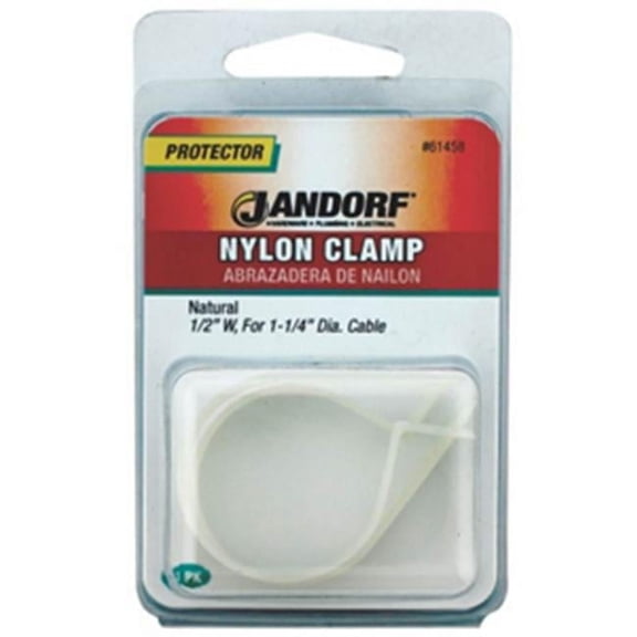 Jandorf Specialty Hardw 61458 Nylon Clamp - Natural, 0.5 x 1.25