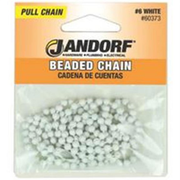 Jandorf Specialty Hardw Chain Bead W/Con No 6 3Ft Wht 60373