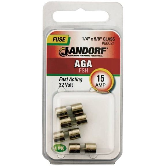 Jandorf Specialty Hardw Fuse Aga 15A Fast Acting 60621