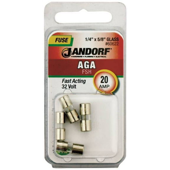 Jandorf 60622 60622 Aga 20 Amps Fast Acting Fuse 4 pc