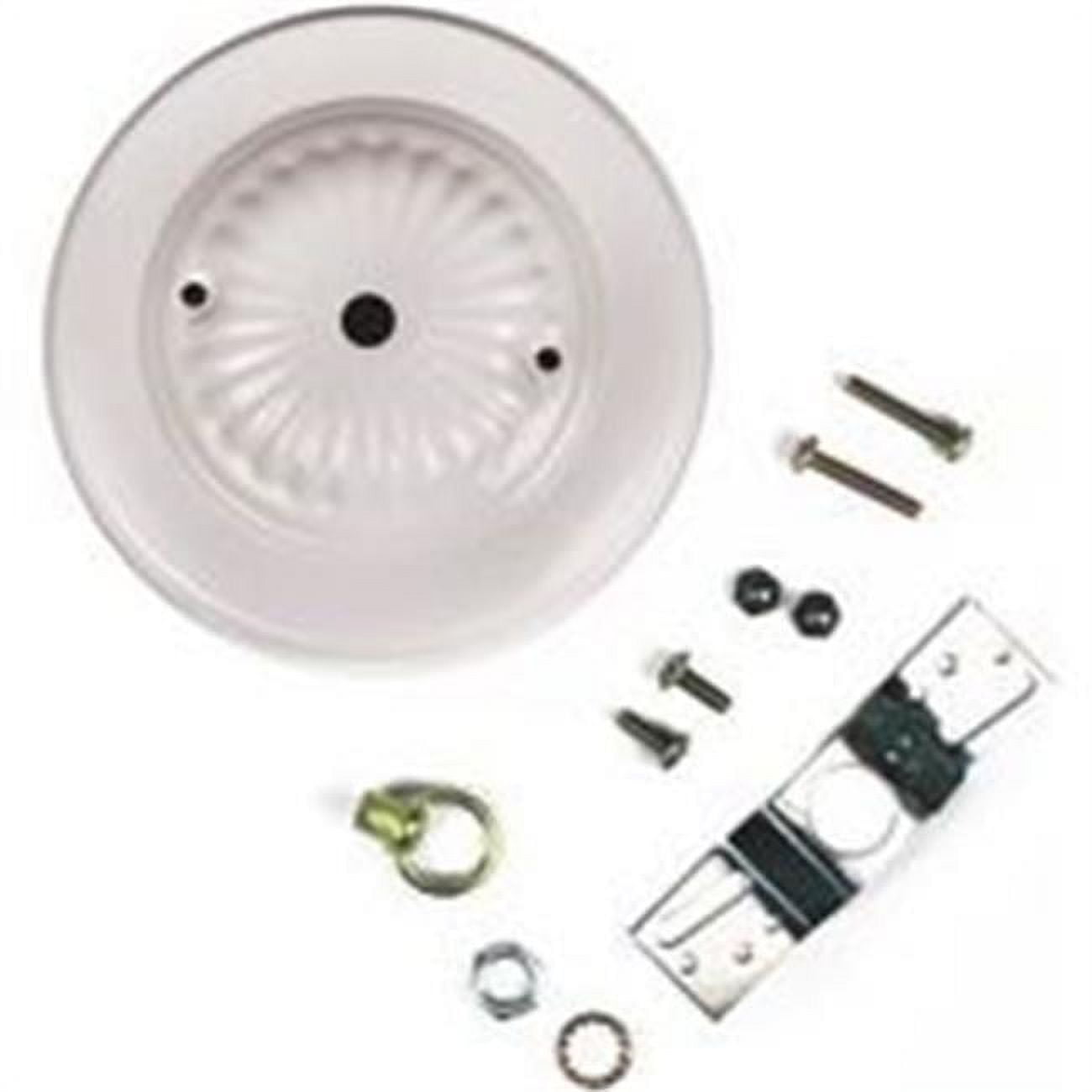 White Decorative Ceiling Canopy Kit with Crossbar Lockup