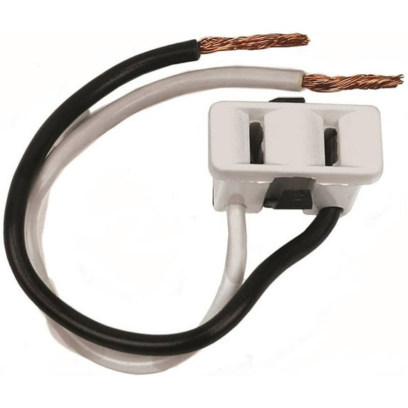 Jandorf Specialty Hardw Outlet 2 Prong Wht 2 Wire Lead 61015