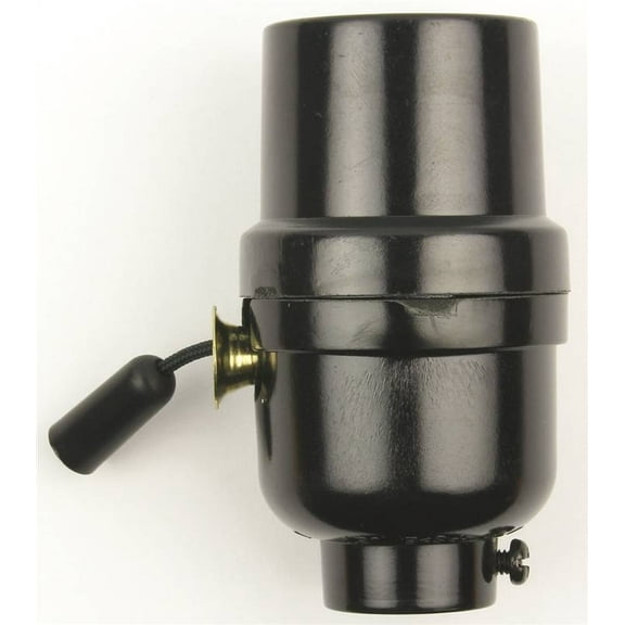 Jandorf 60532 Pull Chain Lamp Socket, 250 V, 250 W, Phenolic Housing Material, Black