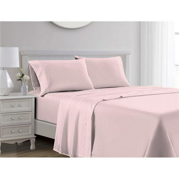 Jane 1000TC CVC Sheet Set, Blush - Queen Size