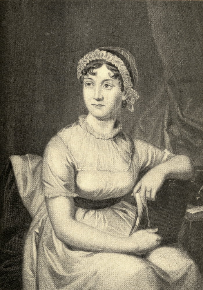 Jane Austen 1775-1817 English Novelist Canvas Art - Ken Welsh Design Pics (24 x 36)