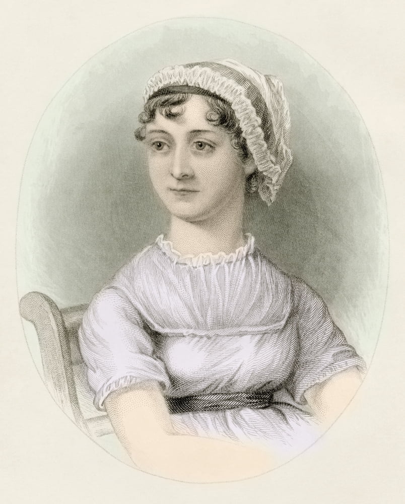 Jane Austen 1775 To 1817 English Novelist Canvas Art - Ken Welsh Design Pics (13 x 16)