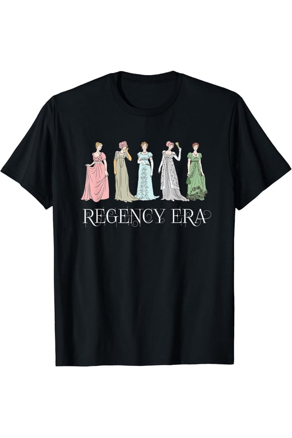 Jane Austen Book Club Vintage Regency Era Fashion Style T-Shirt Size S-5XL