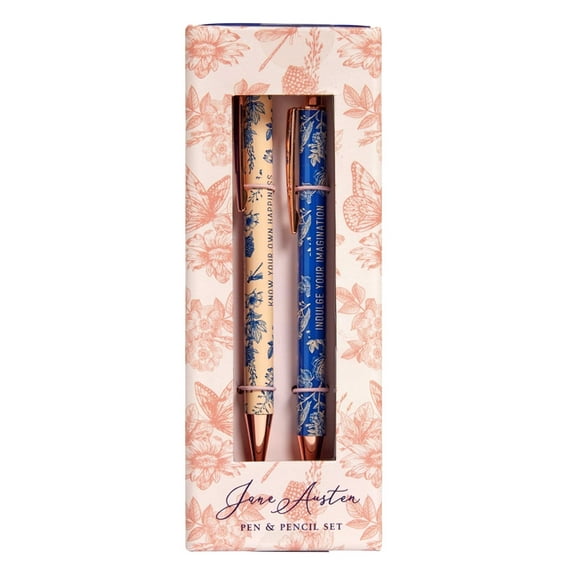 Jane Austen: Jane Austen: Floral Pen and Pencil Set (Set of 2) (General merchandise)