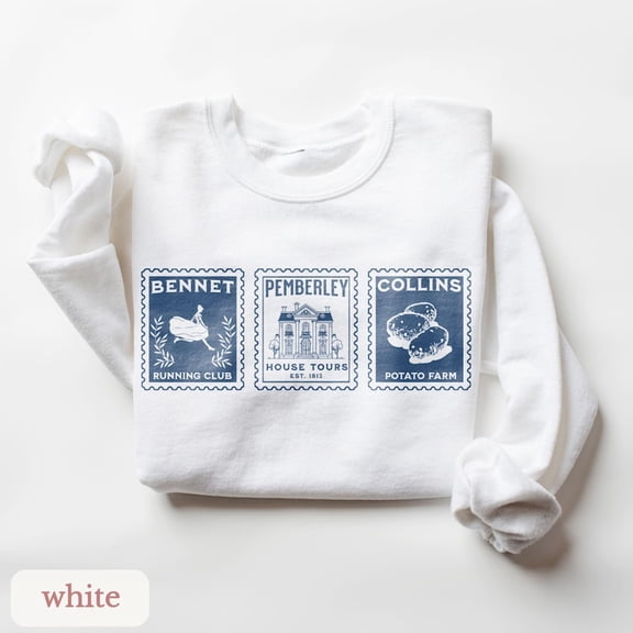 Jane Austen Sweatshirt | Pride and Prejudice Pemberley Sweatshirt, Bookish Sweatshirt - Sizes S-5XL ,Art Print JSC