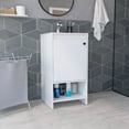 thumbnail image 1 of Jane Bathroom Vanity, Single Door Cabinet, Two Shelves White, 1 of 9