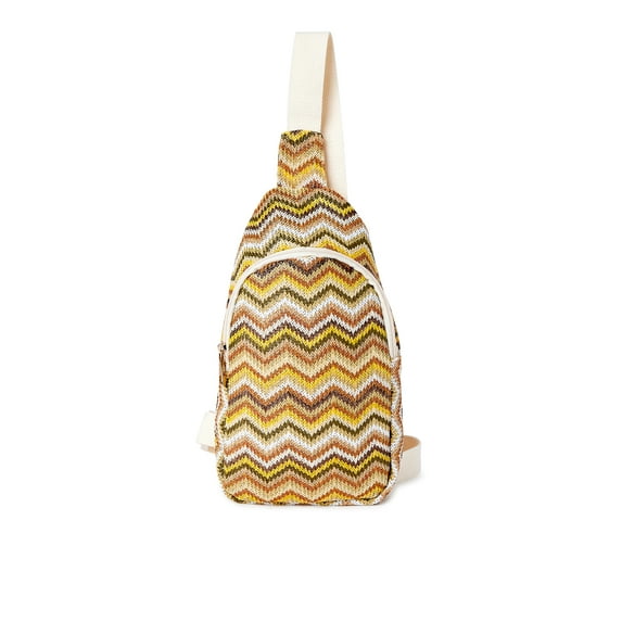 Jane & Berry Women's Adult Pattern Sling Bag Multi-Color Chevron