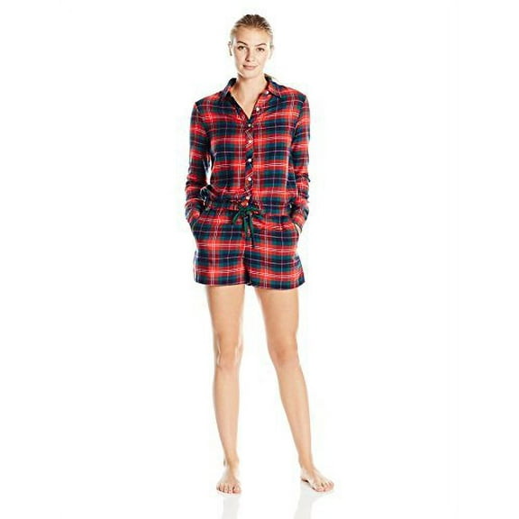 Jane & Bleecker Womens Flannel Plaid Romper