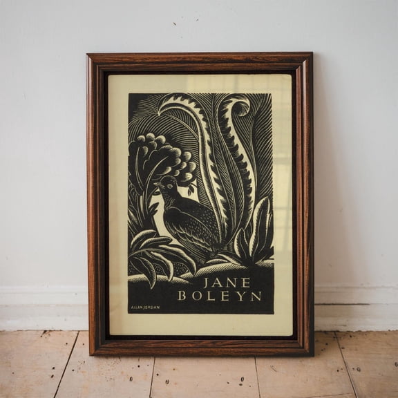 Jane Boleyn Bird Wall Poster, Historical Art, Boleyn Sisters Art, Unframed Poster Size 8x12