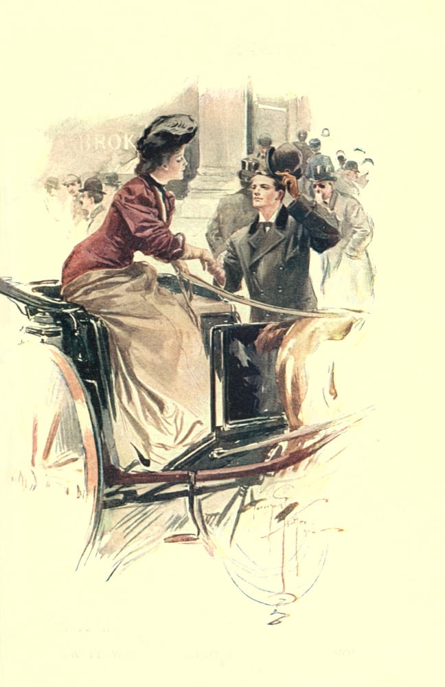 Jane Cable 1906 Horse & carriage Canvas Art - Harrison Fisher (18 x 24)