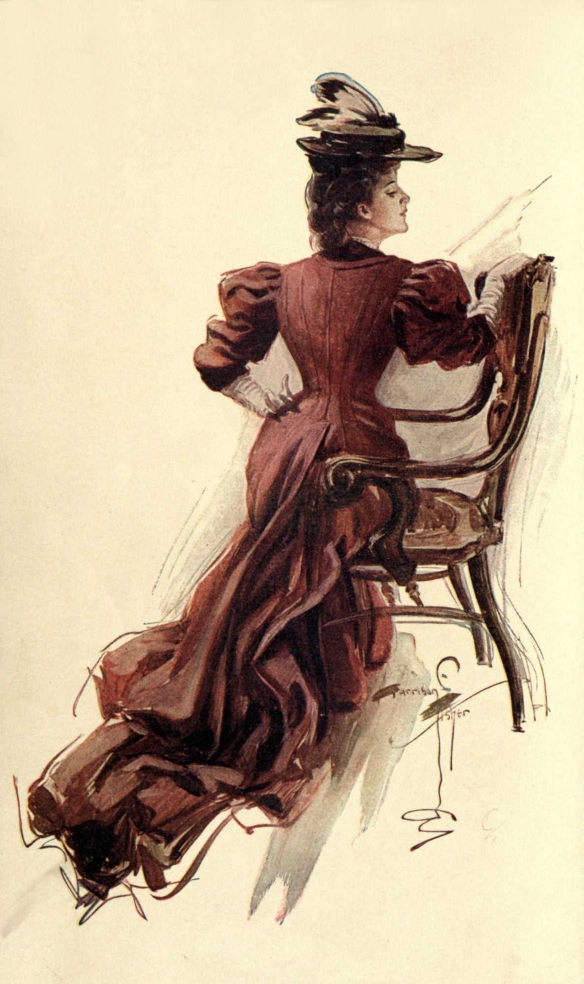 Jane Cable 1906 Jane Canvas Art - Harrison Fisher (24 x 36)