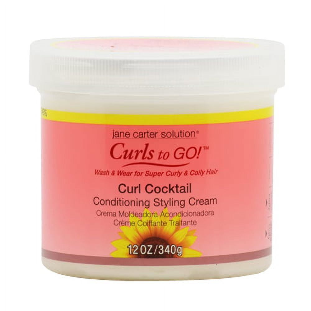 Jane Carter Curls to Go Curl Cocktail Conditioning Styling Cream, 12 oz, 6 Pack