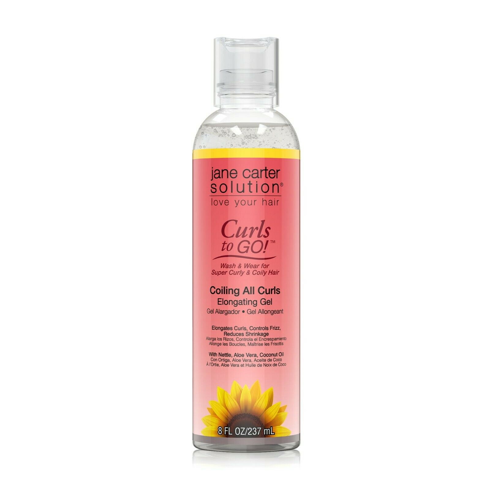 Jane Carter Solution Curls To Go! Coiling All Curls Elongating Gel 8 oz (Pack of 3)