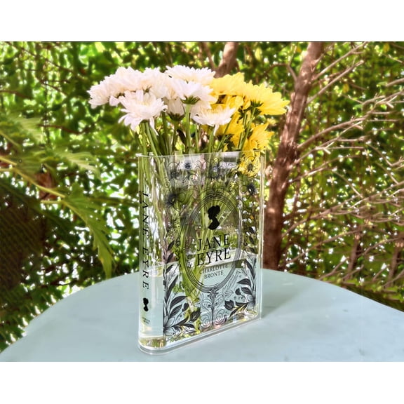 Jane Eyre Acrylic Book Vase Timeless Home Décor Gifts for Book Lovers, Acrylic Book Vase, Gift For Book Lovers.